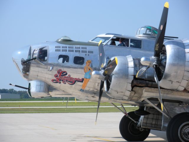 N9323Z — - Commemorative Air Force B-17G Sentimental Journey.    Photographed by Bill Schneider at Springfield Abraham Lincoln Airport (KSPI) on 8/31/2008 at 5:08 PM.