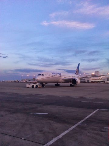 Boeing 787-8 — - I work Ramp @ KDEN and took this pic as the 788 was pushing back from the gate !