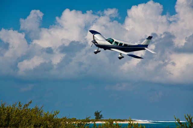 Piper Saratoga (N44601) - N44601 over Hidden Treasure (Cow Wreck Beach), Anegada, BVI