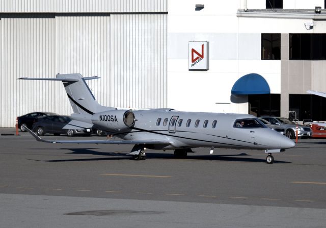 Canadair Challenger 350 (N100SA) - KMRY - Lear 45 rolling out of the Monterey Jet Center