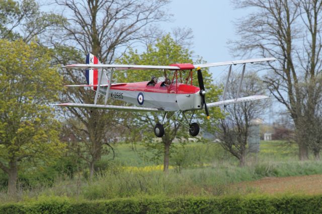 G-ANKT — - Tiger Moth approaches Old Warden Aerodrome.