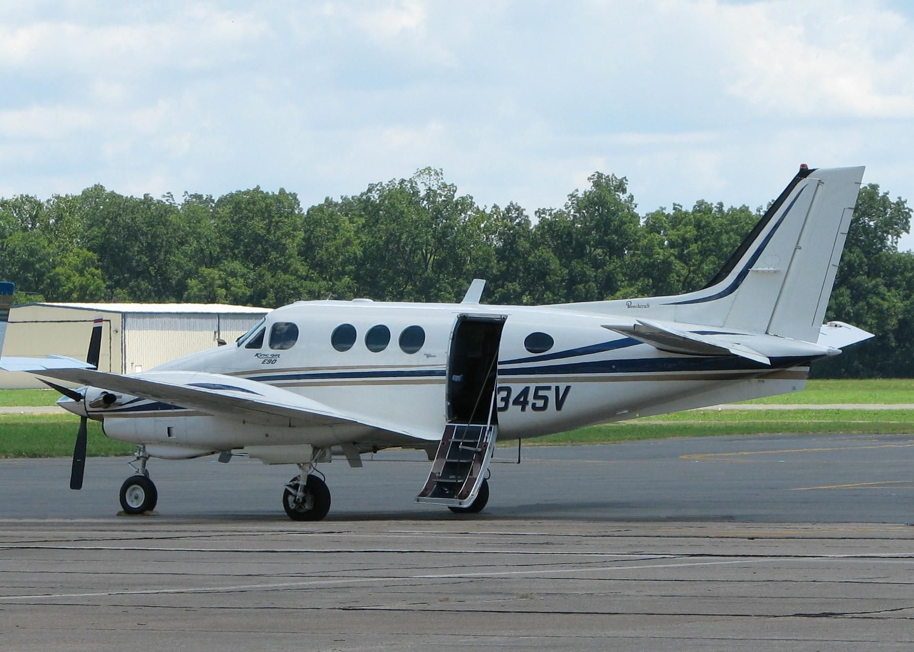 Beechcraft King Air 90 (N345V) - At Downtown Shreveport.