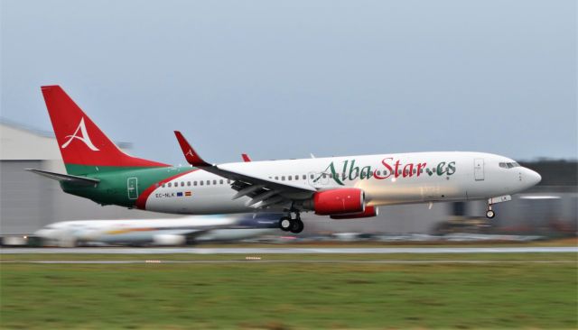 Boeing 737-800 (EC-NLK) - AlbaStar b737-81m ec-nlk landing at shannon from palma 24/11/20.