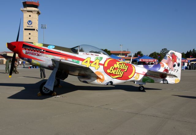 North American P-51 Mustang (NL151D) - Travis AFB 2008 Airshow- Jelly Belly P-51.