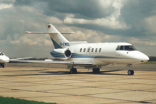 Hawker 800 (D-CWOL) - Seen here in Apr-00.br /br /Reverted to OY-RAA 30-Apr-03,br /then reregistered N25JL 19-Mar-19.br /Registration cancelled 9-May-19.