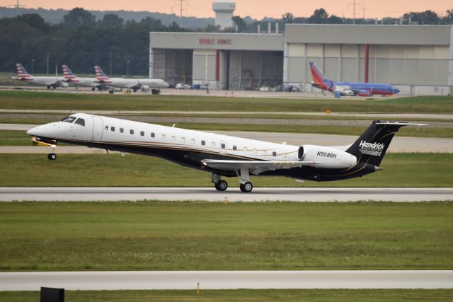 Embraer ERJ-145 (N508RH) - Hendricks Motor Sports departing runway 14 on 08-15-21