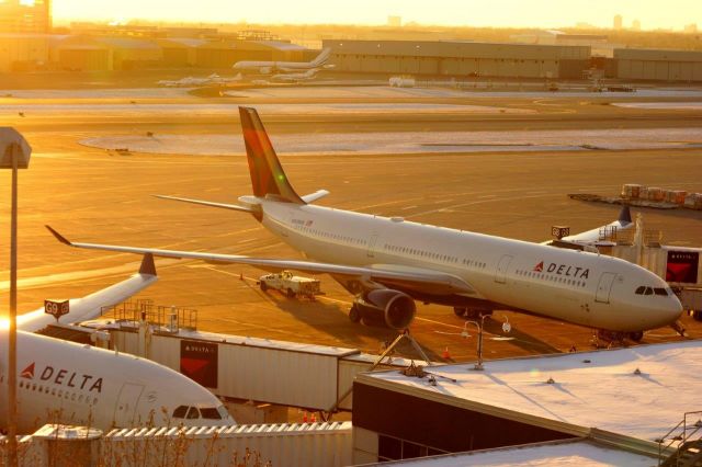 Airbus A330-300 — - Delta 330 rest at the gate between flights...