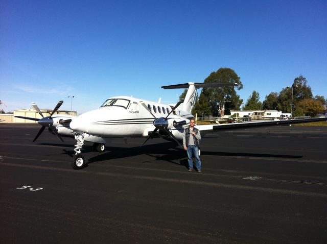 Beechcraft Super King Air 200 (N97SZ) - Steve and his plane.