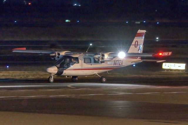 Partenavia P-68 (N17ZX) - Owyhee Air Research Vulcanair P68 leaves Livermore Municipal Airport, September 2020