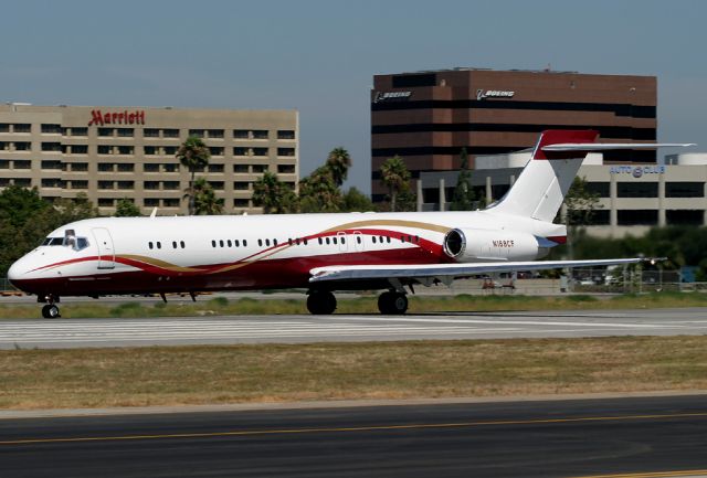 McDonnell Douglas MD-87 (N168CF) - MD-87 N168CF (49670/1453) operated by the Sunrider Corporation rolls for takeoff on Rwy 30 at Long Beach.