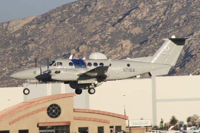 Beechcraft Super King Air 350 (N716A) - Landing at March Air Reserve Base, December 21 2018.