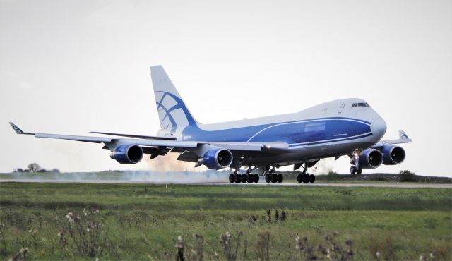 Boeing 747-400 (OE-IFK) - ex-air bridge cargo b747-4kzf landing at shannon for painting by iac into asl airlines oe-ifk 24/9/20.