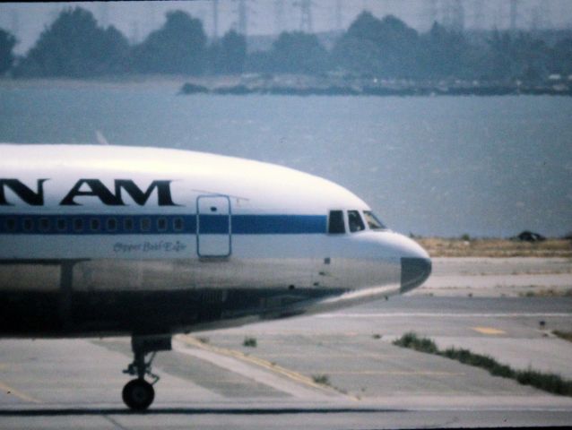 Lockheed L-1011 TriStar (N508PA) - San Francisco KSFO - Lockheed L-1011-500 Clipper Bald Eagle taxis to the gate area. 1000mm lens photo.