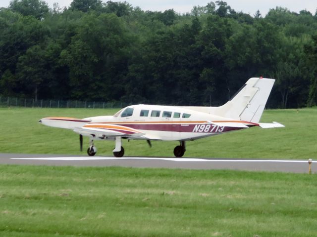 Cessna 402 (N98713) - 2 July 2015. Take off runway 34.