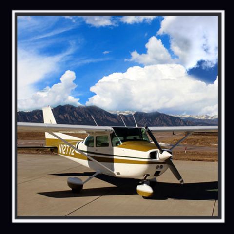 Cessna Skyhawk (N12772) - Glamor shot in front of the Rocky Mountains 