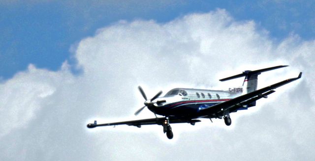 Pilatus PC-12 (C-FVPK) - On short final is this 1998 Pilatus PC-12/45 in the Spring of 2023.