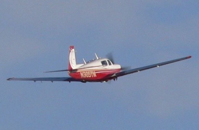 N305TM — - 1979 Mooney M20K Rocket departing KHSV