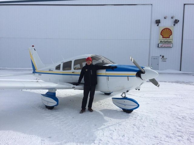 Piper Cherokee (N28627) - My first airplane, flying her home 1,000 miles from Rhode Island to Illinois.    