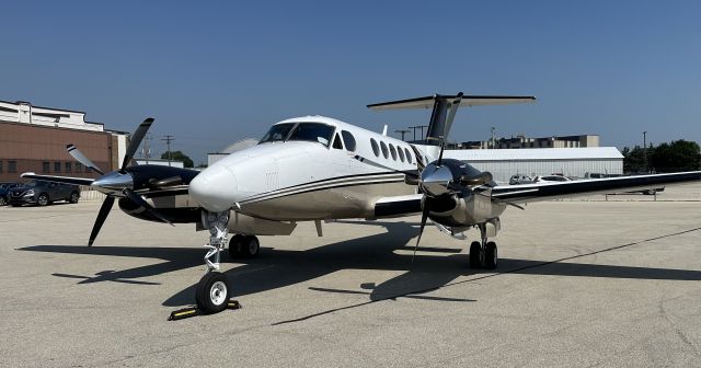 Beechcraft Super King Air 200 (N477JM) - New propellers installed and plane returned to home base