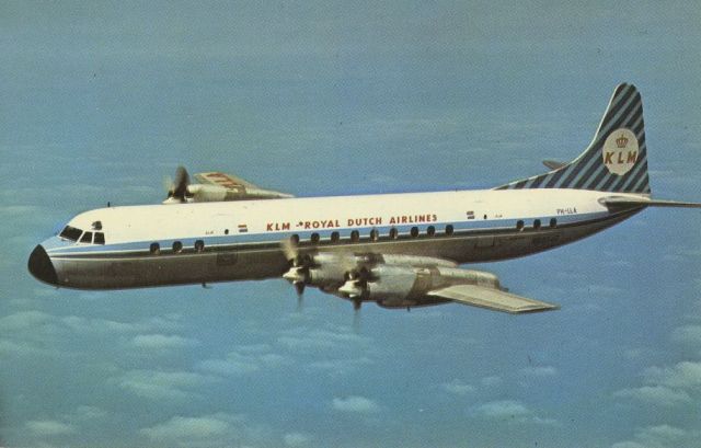 Lockheed L-188 Electra (PH-LLA) - scanned from postcardbr /KLM