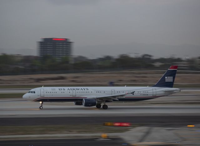 Airbus A321 (N154UW) - early morning departure Los Angeles International (LAX) California USAbr /28 Mar 2014 06:39 am.