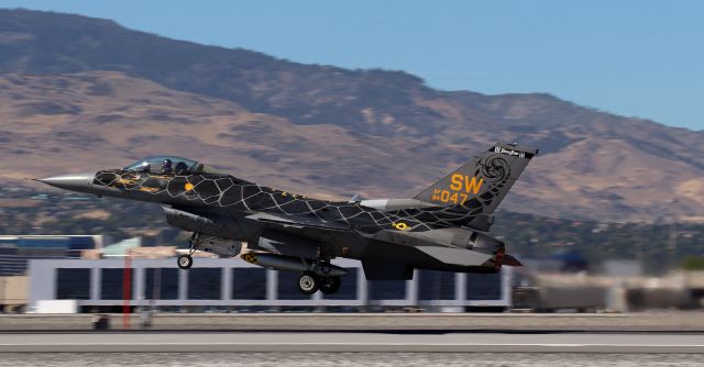 Lockheed F-16 Fighting Falcon (94-0047) - "Venom" Camo Schemebr /Lockheed Martin F-16CM Fighting Falcon // "Viper"br /94-0047br /77th FS ..... Shaw AFB, SCbr /br /USAF Viper Demo Team Squadron Commander Capt Aimee "Rebel' Fiedler blasts past me and launches away from Runway 17L about 4 hours ago.