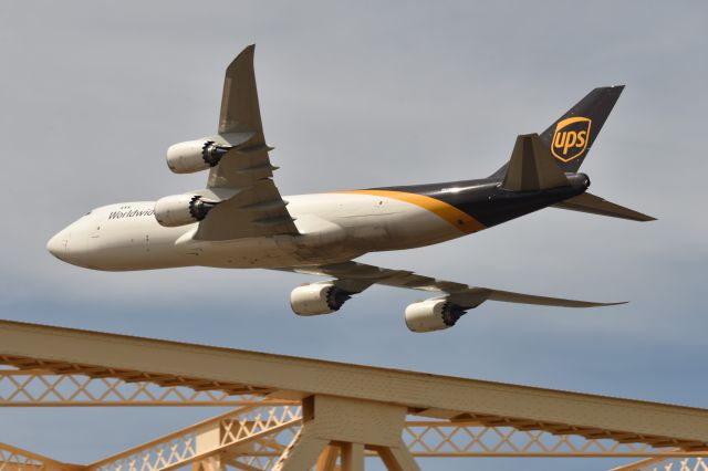 BOEING 747-8 (N628UP) - 04-20-24 Thunder Over Louisville Airshow. Shown doing a fly by ovewr the mighty Ohio River.