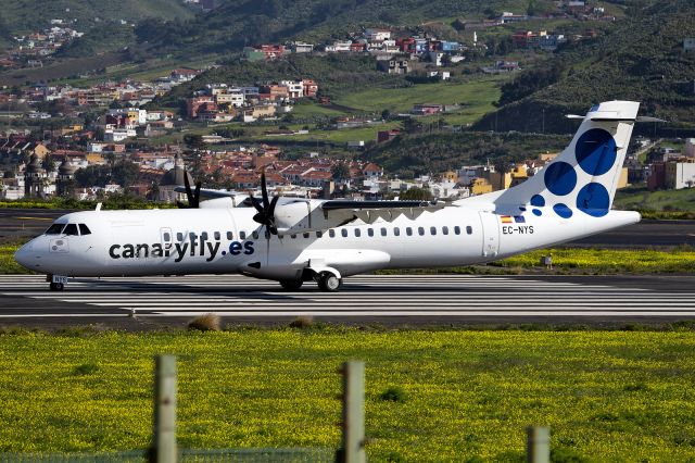 EC-NYS — - Tenerife Norte - Los Rodeos (TFN / GCXO) - Spainbr /br /Photo taken: February 8, 2023br /br /Operator: Canaryflybr /Type: ATR 72-500br /Registration: EC-NYSbr /Serial: 785