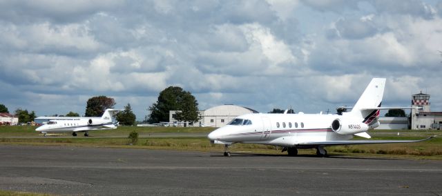 Cessna Citation Latitude (N514QS) - Catching some tarmac time is this 2016 Cessna 680A Citation Latitude from the Summer of 2023.