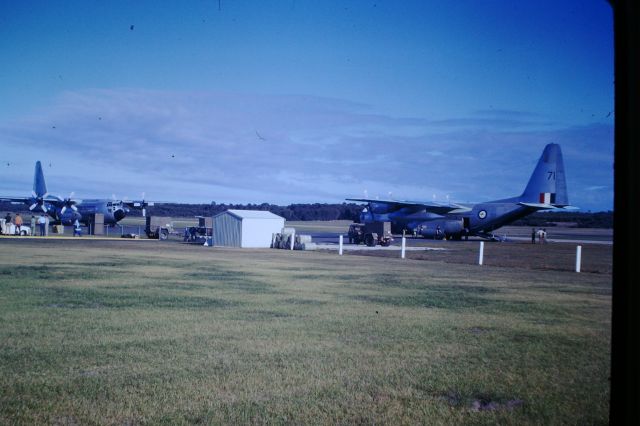 Lockheed C-130 Hercules (A97059) - 2 RAAF C130Es A97-059 and A97-071,Flinders Island, circa 1966