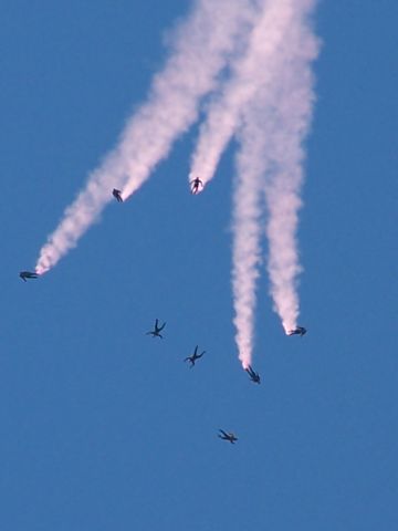 — — - MCAS Miramar Airshow 2006  San Diego, CA  Golden Knights parachute team.