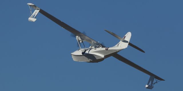 — — - Consoidated PBY-5A Conso over Paine Field, Everett, Wa.