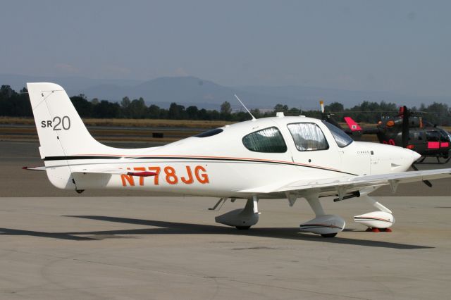 Cirrus SR-20 (N778JG) - KRDD - Cirrus SR20 C/N 2250 parked on the ramp at Redding Aug 2014.