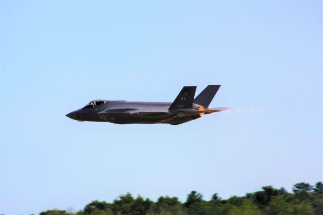 Lockheed F-35C (AFR185278) - One of the brand new F-35's givers a "Wow" departure at Volk Field Camp Douglas,  WI .  Home to the Guard's Combat Readiness Training Center.br /br /Volk Field is hosting a 2 week exercise called Northern Lightning 2 and the Vermont Green Mountain Boys put on a really good show,  This exercise is put on in mid-August / Covid-19 or No Covid-19. 