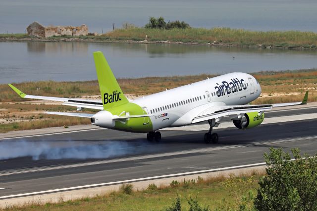 Airbus A220-300 (YL-CSG) - Photo taken on July 10, 2021.