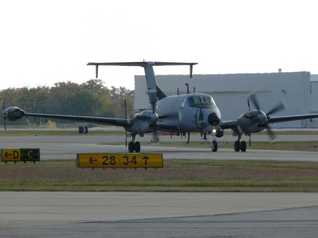 — — - This RC-12 SIGNET aircraft was spotted at College Station, TX. Sorry for the poor shot but here's the link to the info: a rel=nofollow href=http://defensetech.org/2011/02/08/first-rc-12x-sigint-spy-planes-making-their-way-downrange/http://defensetech.org/2011/02/08/first-rc-12x-sigint-spy-planes-making-their-way-downrange//a