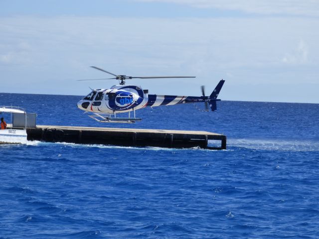 Eurocopter AS-350 AStar (VH-SFX) - Taken off airport on  Great Barrier Reef  Cairns Australia
