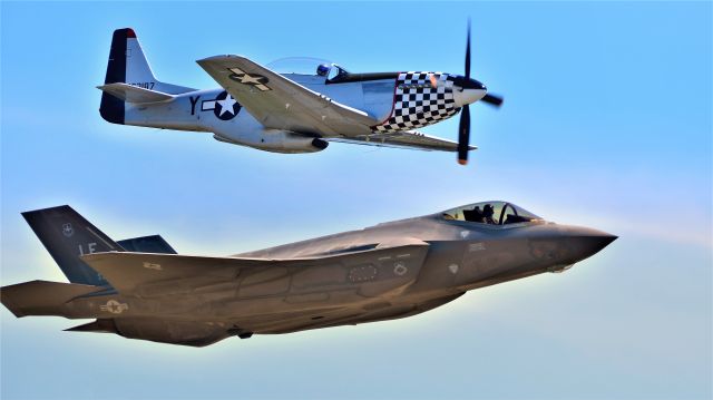 VTE125054 — - Heritage Flight - F35A & TF-51D Mustang (01-April-2017)