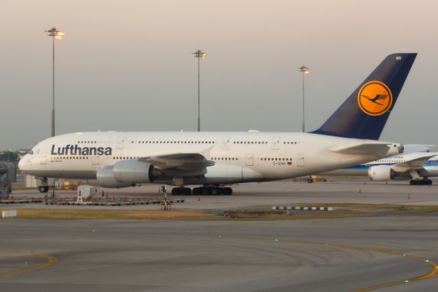 Airbus A380-800 (D-AIMH) - 29th December, 2024: Parked on the apron at Bangkok's Suvarnabhumi Airport prior to departure for Munich as flight LH 773.