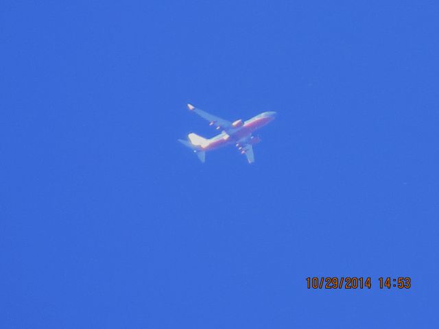 Boeing 737-700 (N771SA) - Southwest Airlines over Southeastern Kansas at 39,000 feet.