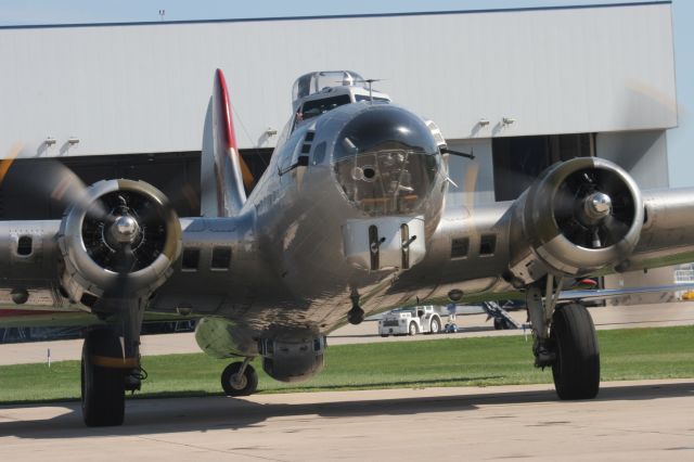 — — - EAAs Sentimental Journey B-17 at Appleton, WI Outagamie Cty Airport