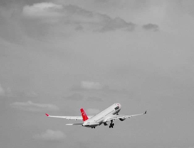 Airbus A330 — - Lifting off from 12R