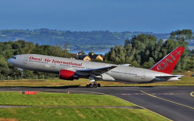 Boeing 777-200 (N918AX) - omni b777-2 n918ax dep shannon this morning 30/7/15.