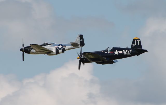 — — - P-51 Mustang & F-4U Corsair. 