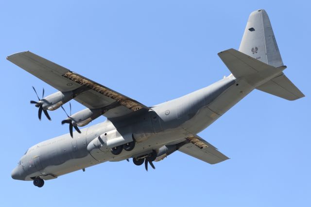 Lockheed C-130 Hercules — - Lockheed C-130J Hercules, on short finals.