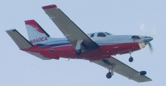 Socata TBM-850 (N860CA) - N860CA on approach to CVO.  26th February 2019.