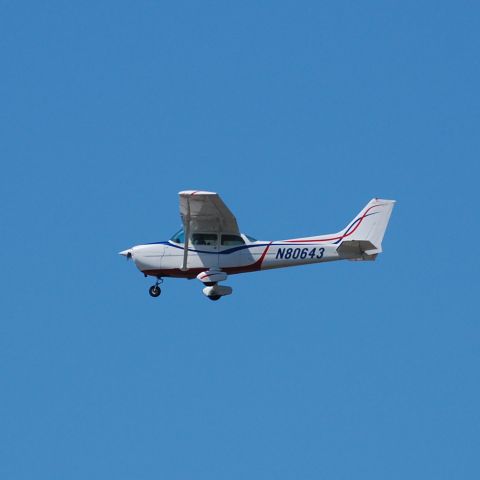 Cessna Skyhawk (N80643) - Departing over Goleta beach on May 5, 2012.