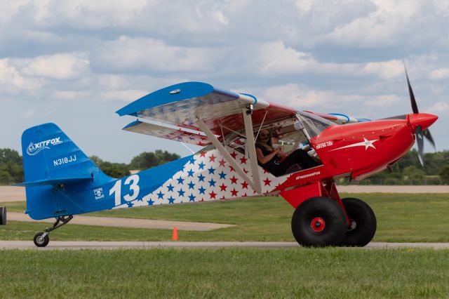 SKYFOX Impala (N318JJ) - Trent Palmer's KitFox taxis by at EAA Airventure 2019.