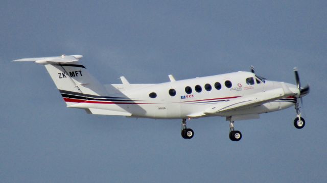 Beechcraft Super King Air 200 (ZK-MFT) - MFT launching out of Auckland on an Air Ambulance mission.