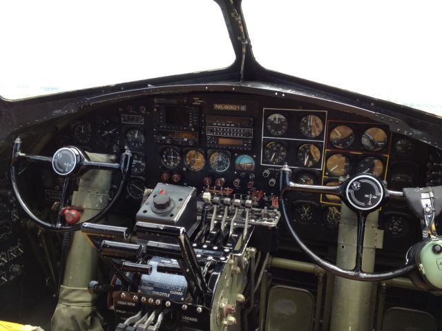 — — - Flight Deck of B-17 909 Collings Foundation Douglas bird